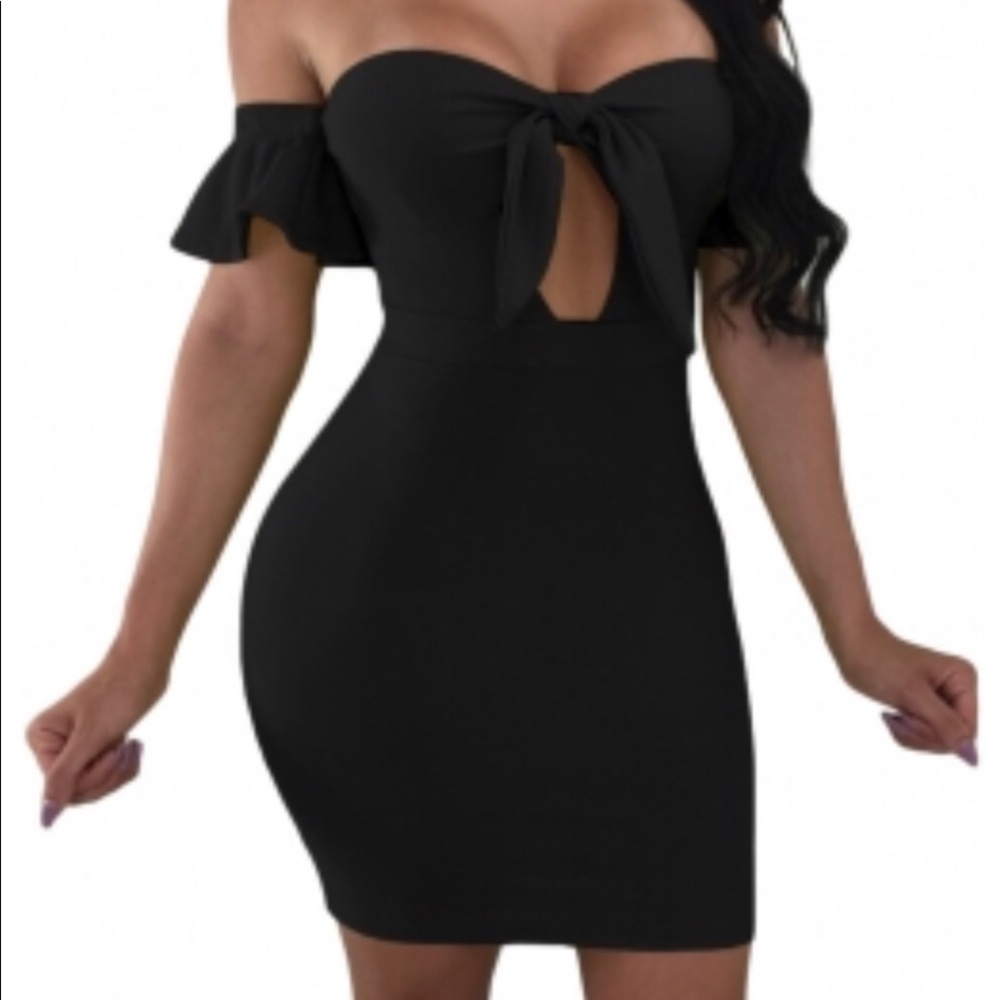 “Be a Vibrant Thing” Off Shoulder Mini Dress